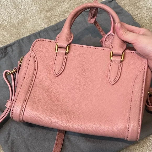 Alexander McQueen Mini Padlock Satchel Pink - Picture 10 of 12